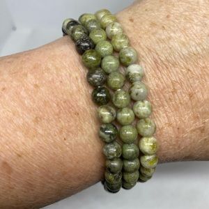 Set of 3 Jade Stone Bracelets